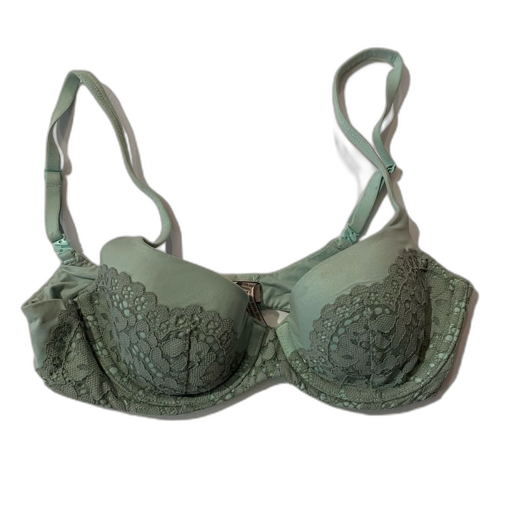 Victoria's Secret Body By Victoria Antique Blue Lace Bra Women's Size 32C